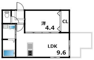 T-SQUARE岡本【3階】の間取り