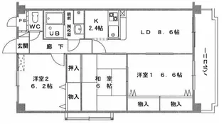 ソシアヒルズ【2階】の間取り