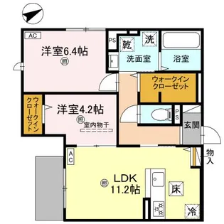 La Maison林崎【105号室】の間取り