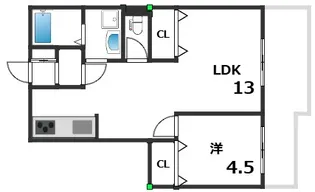 YKハイツ高丸【103号室】の間取り