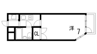 フラッツ・エクシード【1階】の間取り
