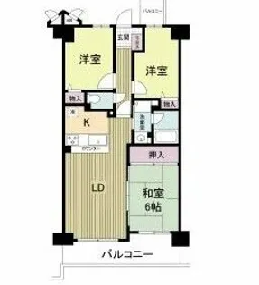 ウェルフェア明石【6階】の間取り