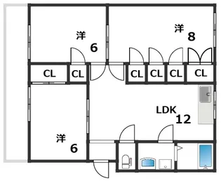 山手マンション【3階】の間取り