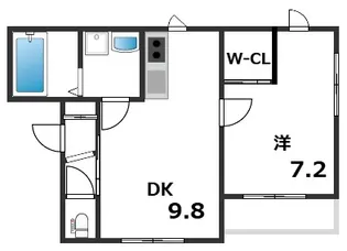 EVER LIFE西明石【302号室】の間取り