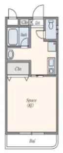 ファインコート学園西【208号室】の間取り