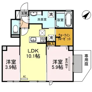 ヴィラうらら【1階】の間取り