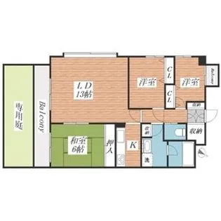 ベルトピア西明石Ⅲ【1階】の間取り