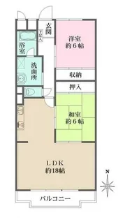 御影野村ハイツB棟【3階】の間取り