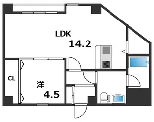 1LDKの間取り画像