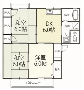 フレマリール高苗代【2階】の間取り