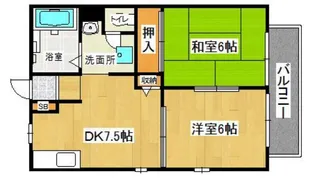 ディアス花森【1階】の間取り