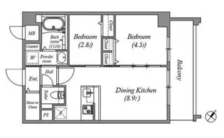ファーストフィオーレ東灘【2階】の間取り