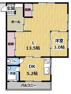 1LDKの間取り画像