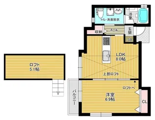 セイントエスペランサ月見山【2階】の間取り