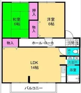 ハイツ王塚【2階】の間取り
