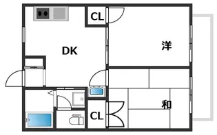 ハイツサンフラワー【202号室】の間取り