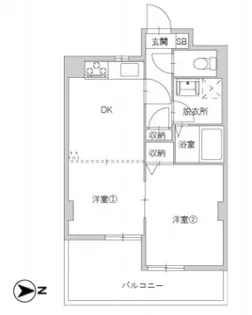 ラムール住吉【6階】の間取り
