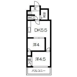 グランドシャトー板宿二【2階】の間取り