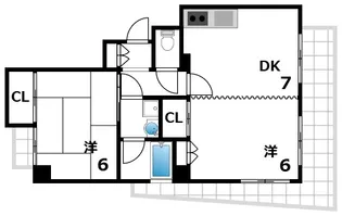 六甲KIハイツ【3階】の間取り