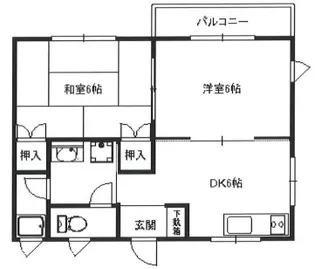 シャトレー須磨【201号室】の間取り