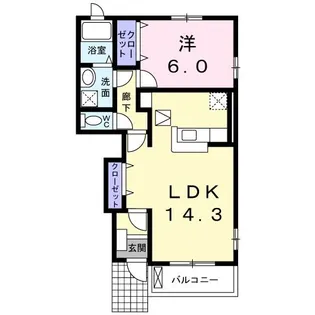 ラッフィナート・カーサ弐番館【1階】の間取り