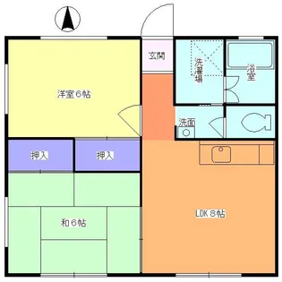 エルムハイツ【2階】の間取り