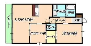 リバレイン【3階】の間取り