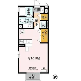 カーサアリビオ【2階】の間取り