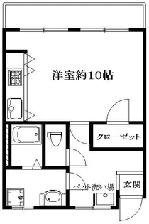 かぎ屋ビル【4B号室】の間取り