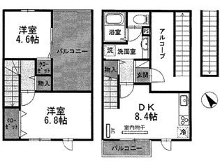 グランアヴァンティⅡ B棟【201号室】の間取り