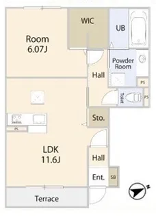 エフォリア17【101号室】の間取り