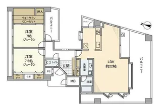シェヌーア御影【8階】の間取り