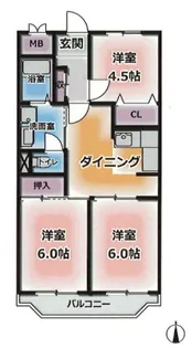 ビアンコ・ディモーラ【1階】の間取り