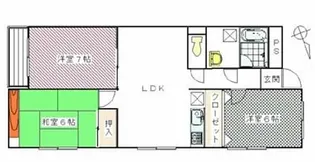 ブリージェ朝日ヶ丘【1階】の間取り