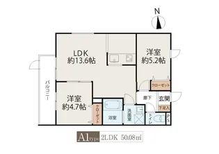 グルーブメゾン歌敷山【1階】の間取り