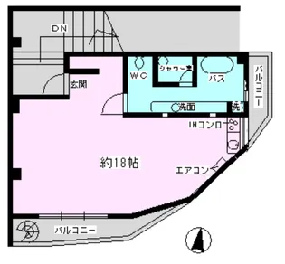 セゾンド芦屋【3階】の間取り