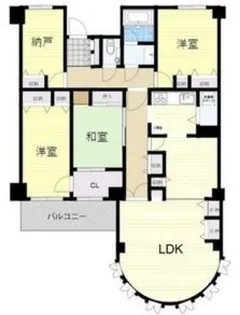 ライオンズマンション須磨妙法寺【3階】の間取り