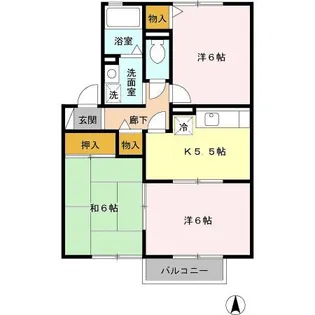 ヴァンコリーヌ【2階】の間取り