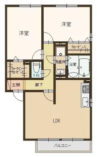 フォレスト枝吉B【1階】の間取り