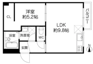 住吉ハイツI【2階】の間取り