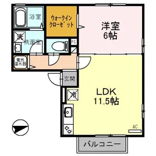ラフィーネ林Ⅱ【1階】の間取り