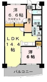 リュイール桃山台【2階】の間取り