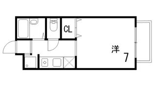 パセオ西芦屋【1階】の間取り