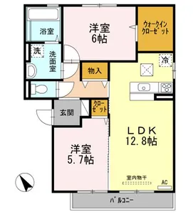 VILLA DEL SOL【2階】の間取り