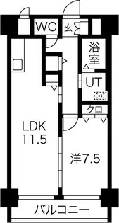 西舞子壱番館【5階】の間取り