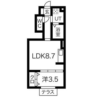 ベルヴィル玉津【1階】の間取り