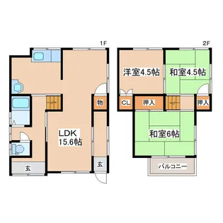 兵庫県明石市魚住町清水【一戸建】の間取り