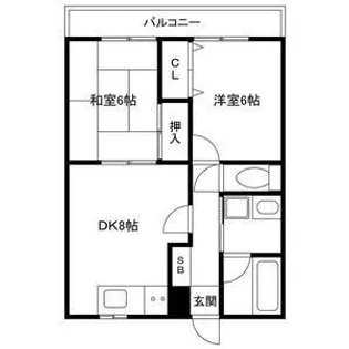 ハイツイベール【2階】の間取り