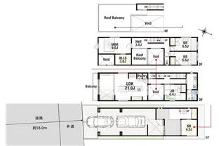 兵庫県神戸市灘区薬師通1丁目【一戸建】の間取り