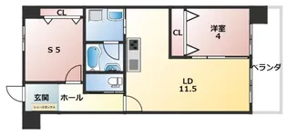 アルファステイツ明石アヴェニュー【302号室】の間取り